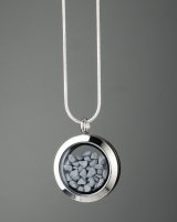 Necklace with grey stones